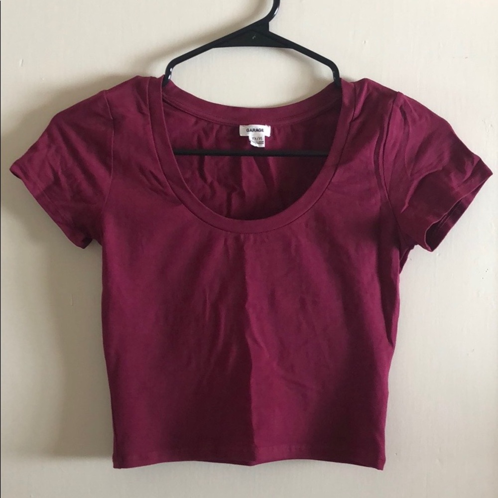 Maroon Crop Top